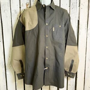 VTG Columbia Outdoor Shooting Shirt Men XL Hunter Green Heavyweight Button Up